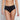 Model wears Seamless Full Brief in BLACK. On body front view