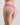 Seamless Soft Thong in RADIANT ORCHID. Flat lay back view