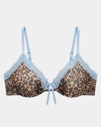 Alessandra Underwire Bra in SKYWAY ANIMAL PRINT. Flat lay front view