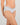 Model wears Simply Seamless Boyshort in GREY MARL/WHITE STRIPE. On body side view