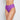 Model wears No Show Thong in AMETHYST ORCHID. On body front view