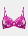 Eva Jean Underwire Bra in FANTASY FUCHSIA. Flat lay front view