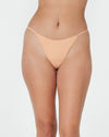 Model wears Clemence Thong in LATTE. On body front view