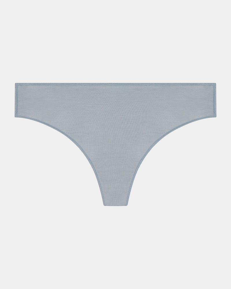 Au Naturel Thong in SLATE. Flat lay front view