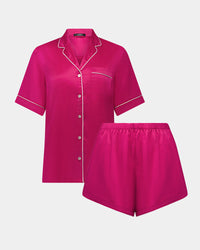 Holly Short Pj Set in JAZZY. Flat lay front view