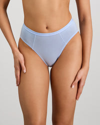 Model wears Body Cotton Bikini in SKYWAY. On body front view