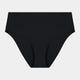 No Show Bikini in BLACK. Flat lay front view