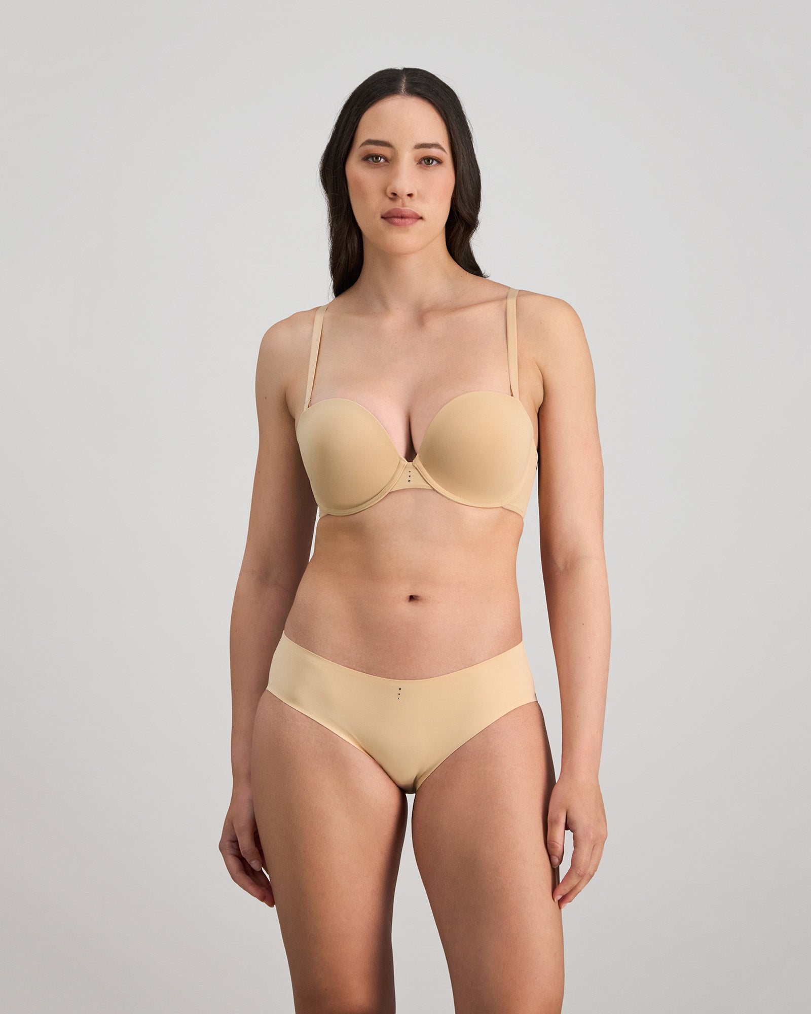 My Fit Smooth Strapless Bra in FRAPPE. Feature shot