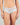 Model wears My Fit Lace Brazilian in OMPHALODES. On body front view