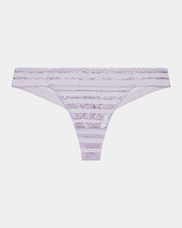 Morning Lola Thong in THISTLE. Flat lay front view