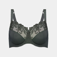 Model wears Coral Twin Pack Underwire Bra in ROSETTE/URBAN CHIC. On body back view