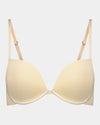 Model wears Body Basics Push Up Bra in AMERICAN NUDE. On body front view