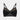 Night Sky Contour Long Line Bra in BLACK. Flat lay front view