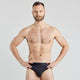 Bamboo Mens Brief in BLACK. Feature shot