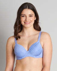 Model wears Rita Contour Bra in JACARANDA. On body front view