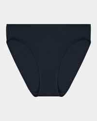 Au Naturel High Cut Brief in BLACK. Flat lay front view