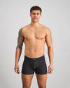 Cotton Stretch Mens Trunk in BLACK PINSTRIPE. Feature shot