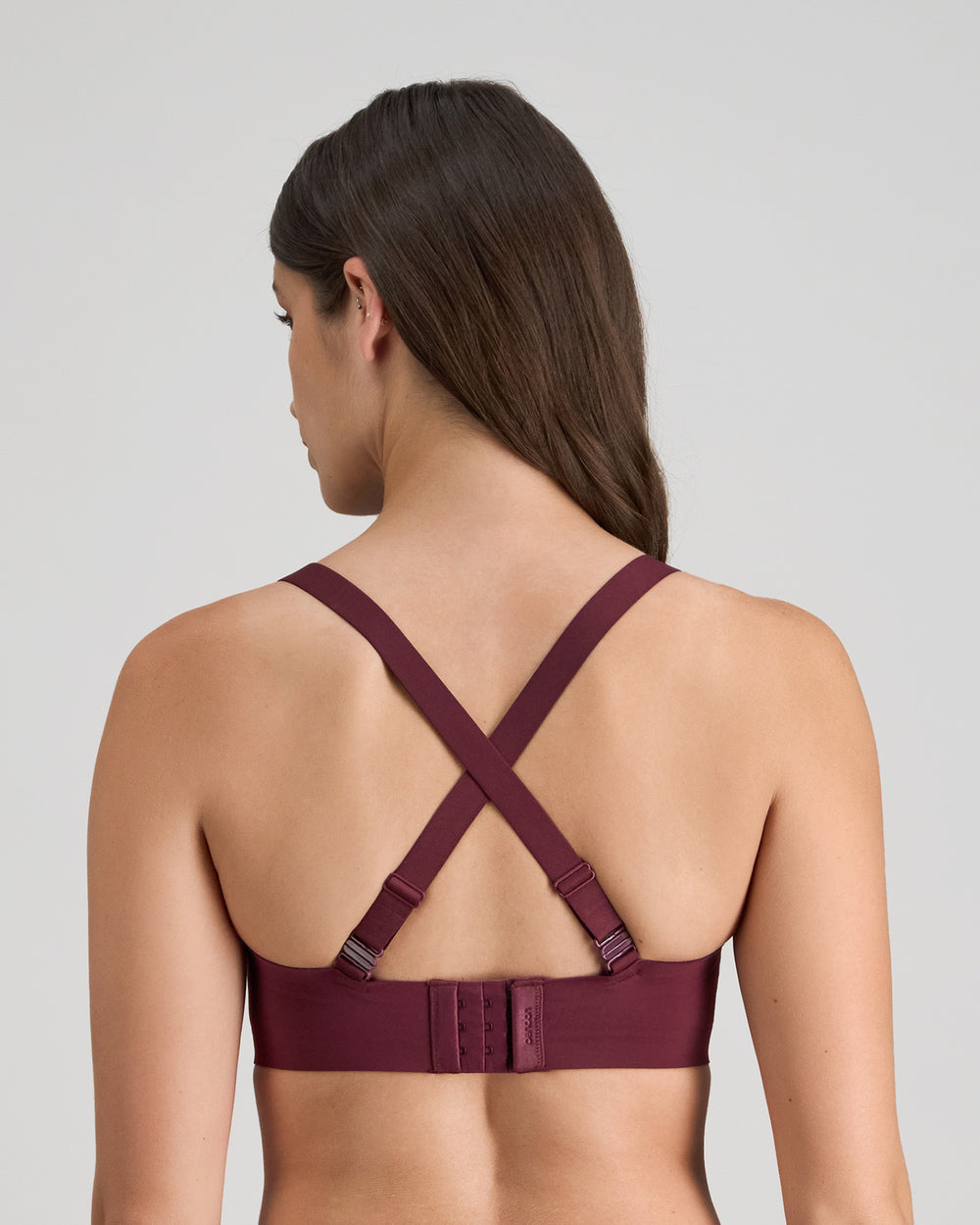 Comfit Collection Wire Free Bra in FIG. Flat lay back view