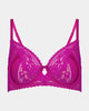 Naida Underwire Bra in FANTASY FUCHSIA. Flat lay front view