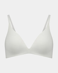 Bendon Essentials Wire Free Bra in WHITE. Flat lay front view