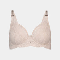 Phoebe Underwire Bra in SHELL. Flat lay front view