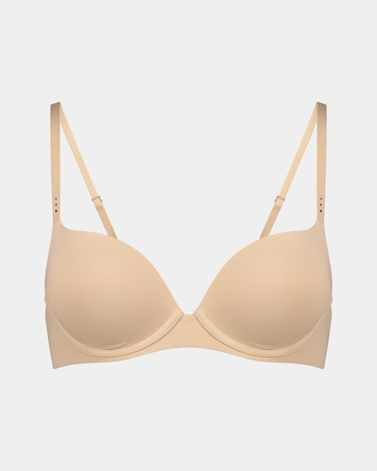 My Fit Smooth Push Up Bra in FRAPPE. Flat lay front view