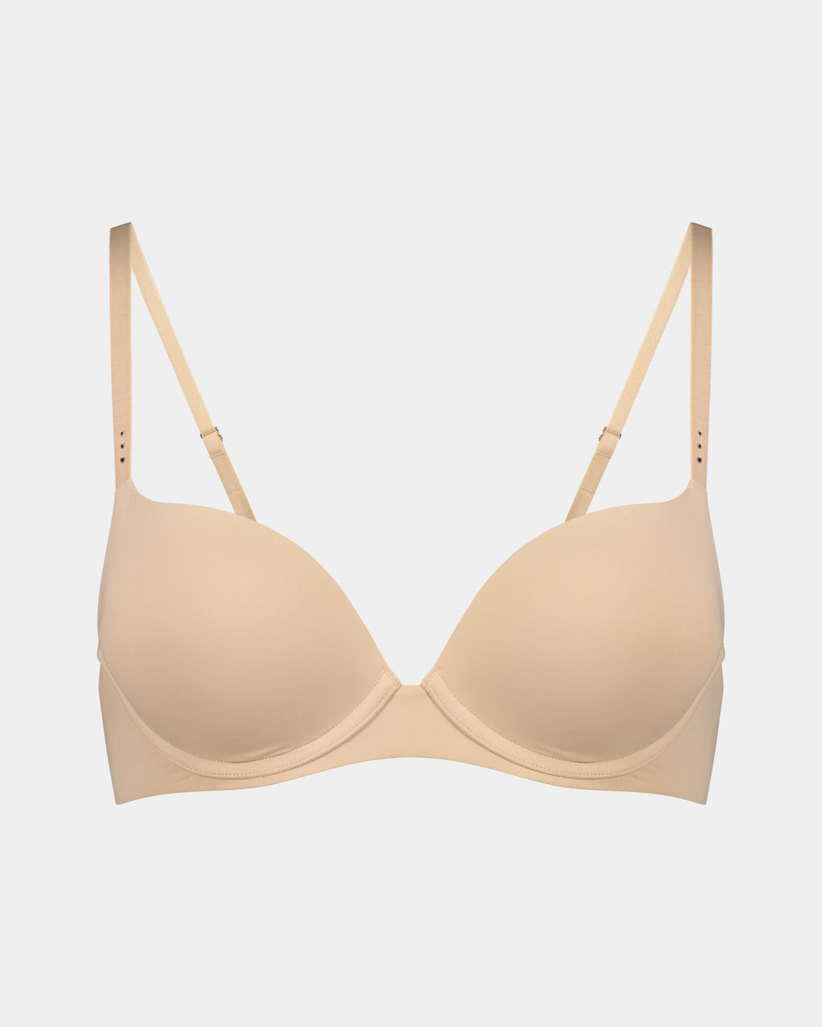 My Fit Smooth Push Up Bra in FRAPPE. Flat lay front view