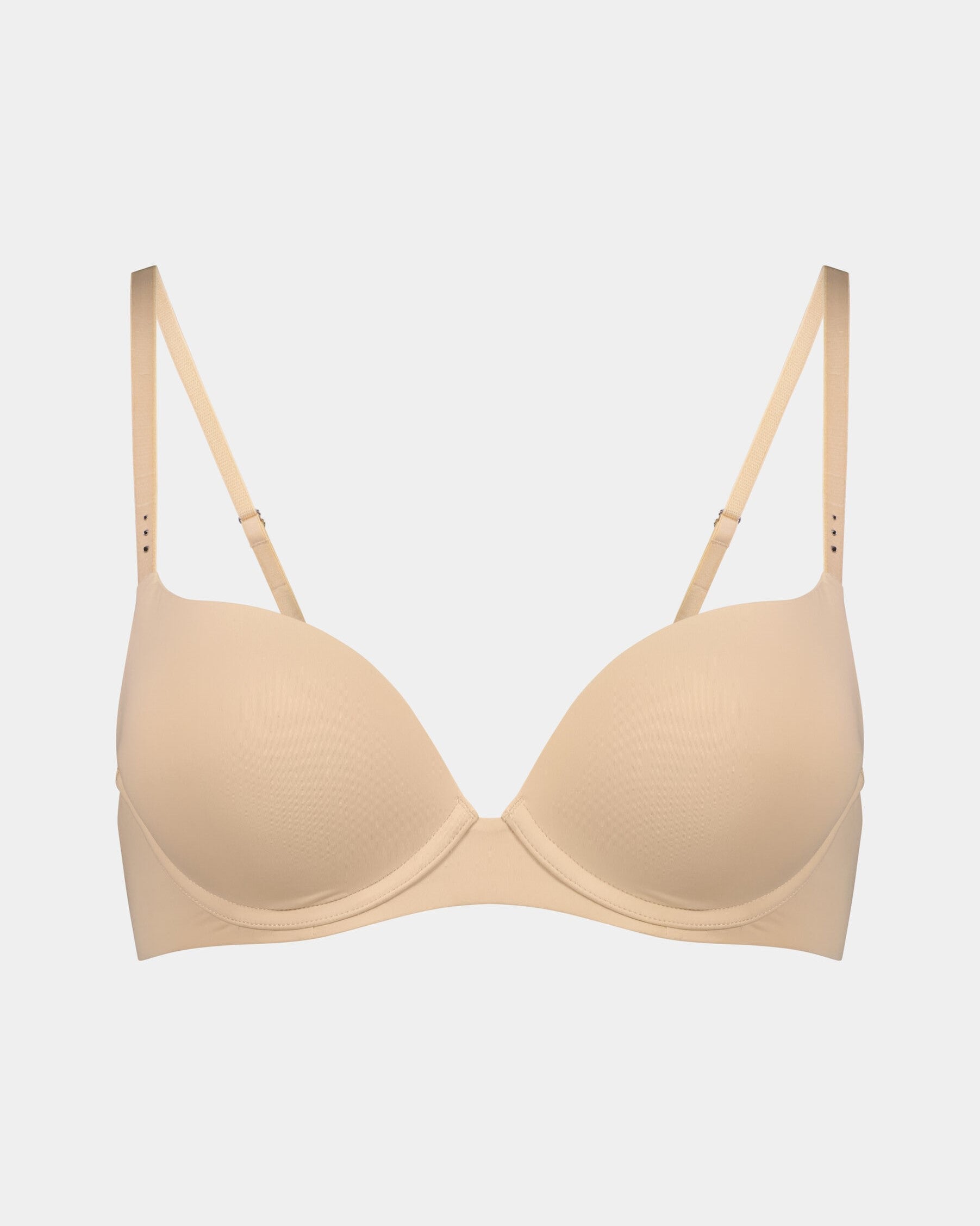 My Fit Smooth Push Up Bra in FRAPPE. Flat lay front view