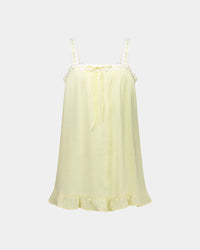 Bonbon Babydoll in TRANSPARENT YELLOW. Flat lay front view