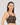 Model wears Scarlet Lover Corset in BLACK. On body side view