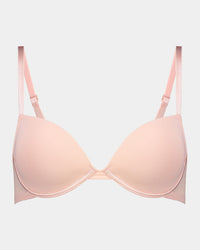 Model wears Body Basics Contour Bra in SILVER PINK. On body front view