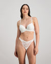 My Fit Lace Push Up Bra in WHITE. Feature shot