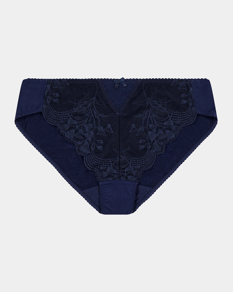 Mirage Bikini in NAVY BLAZER. Flat lay front view