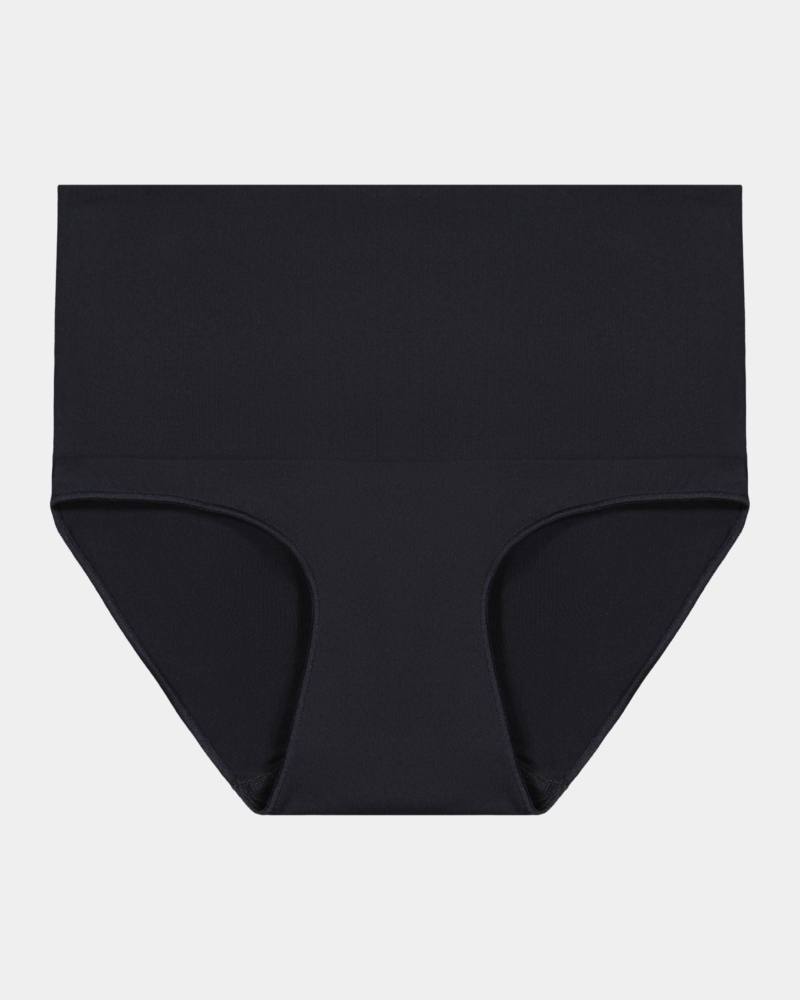 Bamboo Bodywear Full Brief in BLACK. Flat lay front view