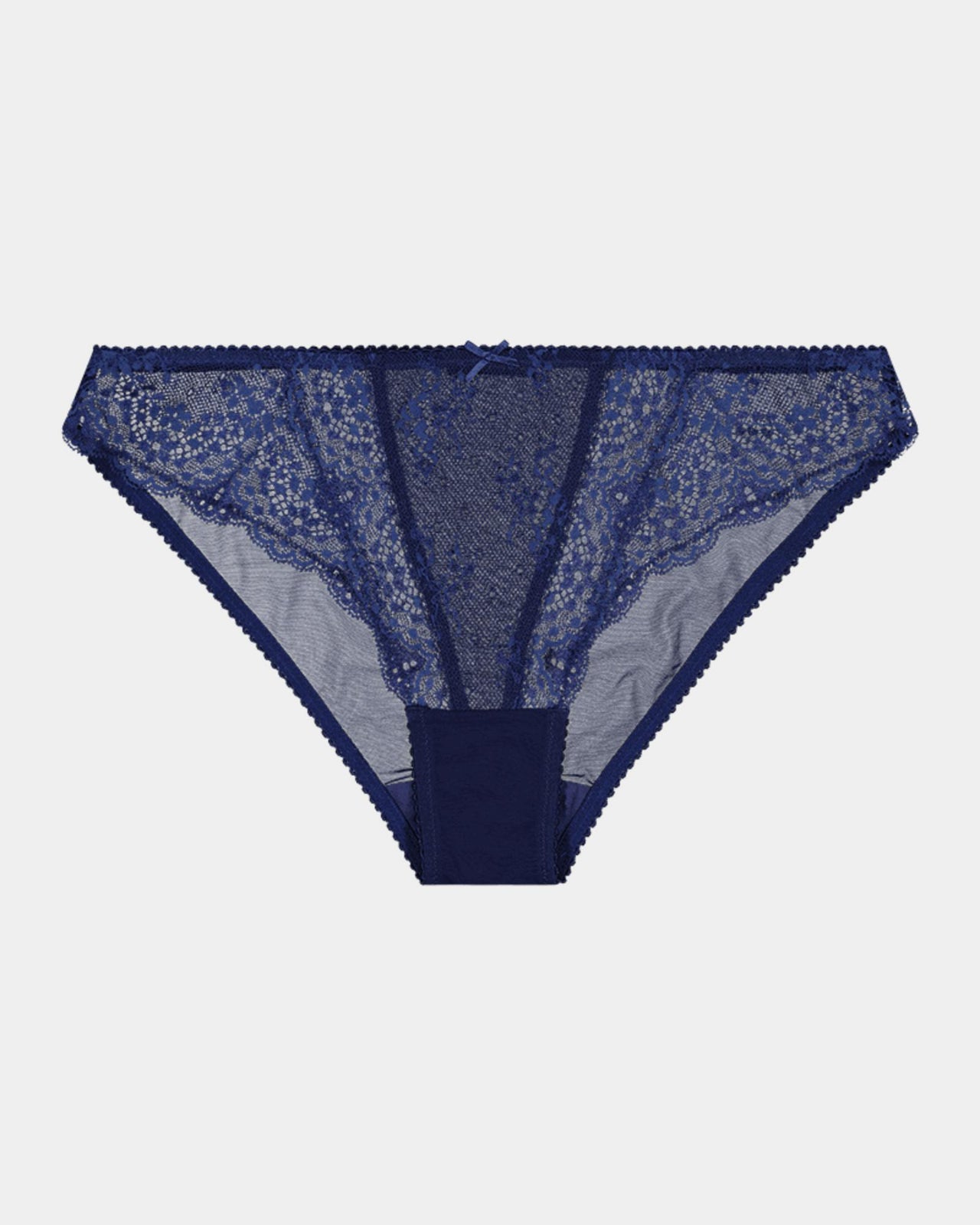 Sofia Bikini in Medieval Blue. Flat lay front view