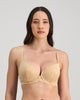 Model wears My Fit Lace Push Up Bra in FRAPPE. On body front view