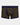 Bold Stripe Mens Trunk in BLACK/OAK BUFF STRIPE. Flat lay front view