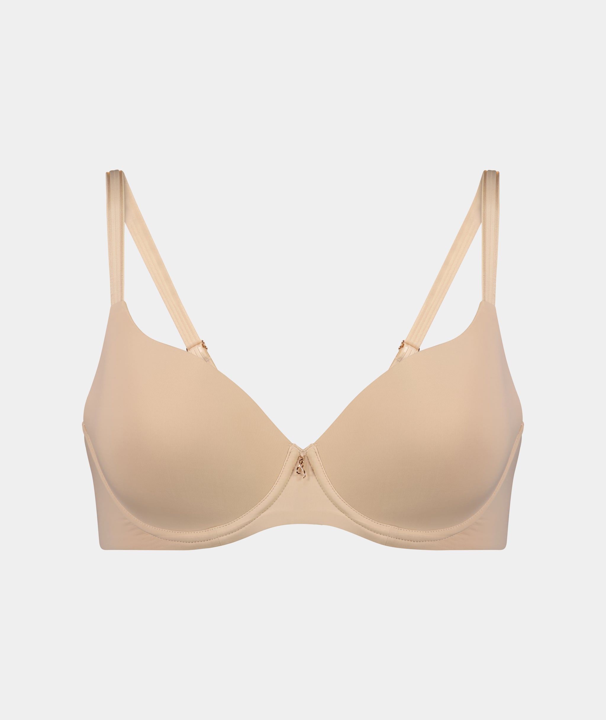 Sculpt Contour Bra in LATTE. Flat lay front view