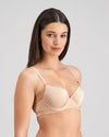 Bendon Body Contour Bra in LATTE. Flat lay back view