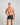Model wears Cotton Stretch Mens Trunk in BLACK WHITE. On body front view