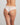 Model wears Morning Lola Midi in WHITE. On body back view