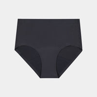 Flo Heavy Full Brief in BLACK. Flat lay front view
