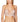 Model wears Deep Plunge Bra Strap + Back Less Bra in Nude. On body front view