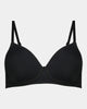Body Basics Wire Free Bra in BLACK. Flat lay front view