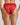 Model wears Tinsel Tease High Cut Brief in SALSA. On body back view