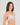 Model wears Simply Seamless Wire Free Bra in GREY MARL/WHITE STRIPE. On body side view