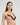 Model wears Aziza Contour Bra in SILVER PINK/BLACK. On body side view