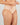 Model wears Laurel High Cut Brief in LATTE. On body side view