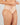Model wears Laurel High Cut Brief in LATTE. On body side view