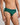 Model wears Bamboo Mens Brief in RAIN FOREST. On body side view